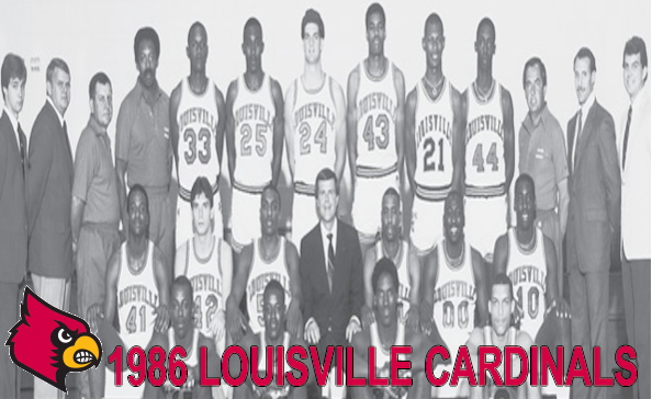 80s Louisville Cardinals 1986 Final Four West Regional 